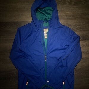 Champion blue, green windbreaker jacket size XL
